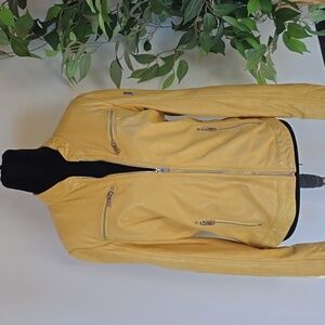 Mauritius Womens Yellow Leather Moto Jacket